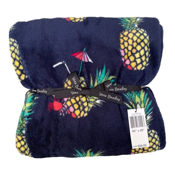 Vera Bradley Toucan Party Plush Throw Blanket - Picture 2 of 5